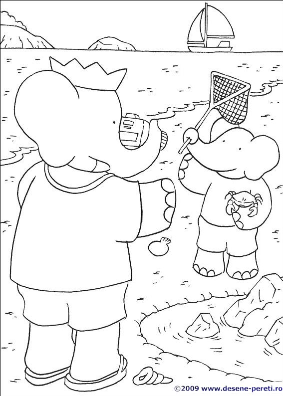 babar desene colorat